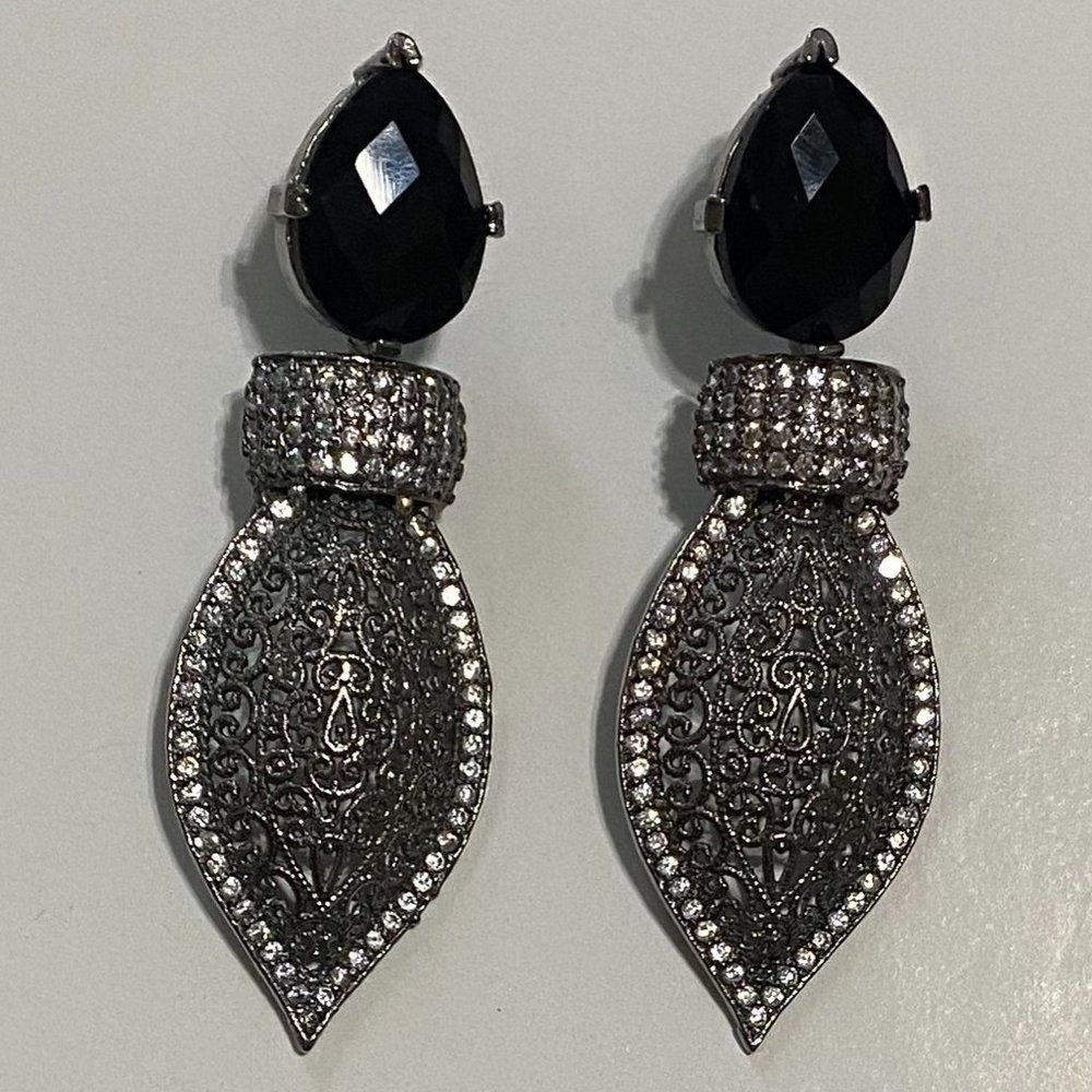 Black Drop Earrings